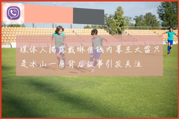 媒体人揭露戴琳借钱内幕王大雷只是冰山一角背后故事引发关注